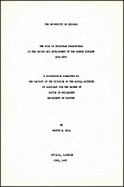 Master thesis contents page